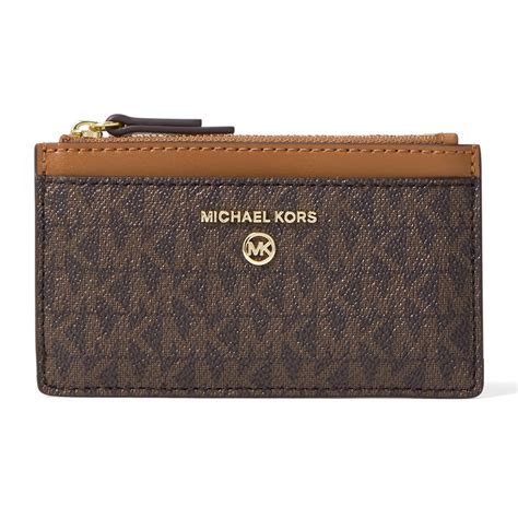 michael kors dark chocolate wallet|Michael Kors small black wallet.